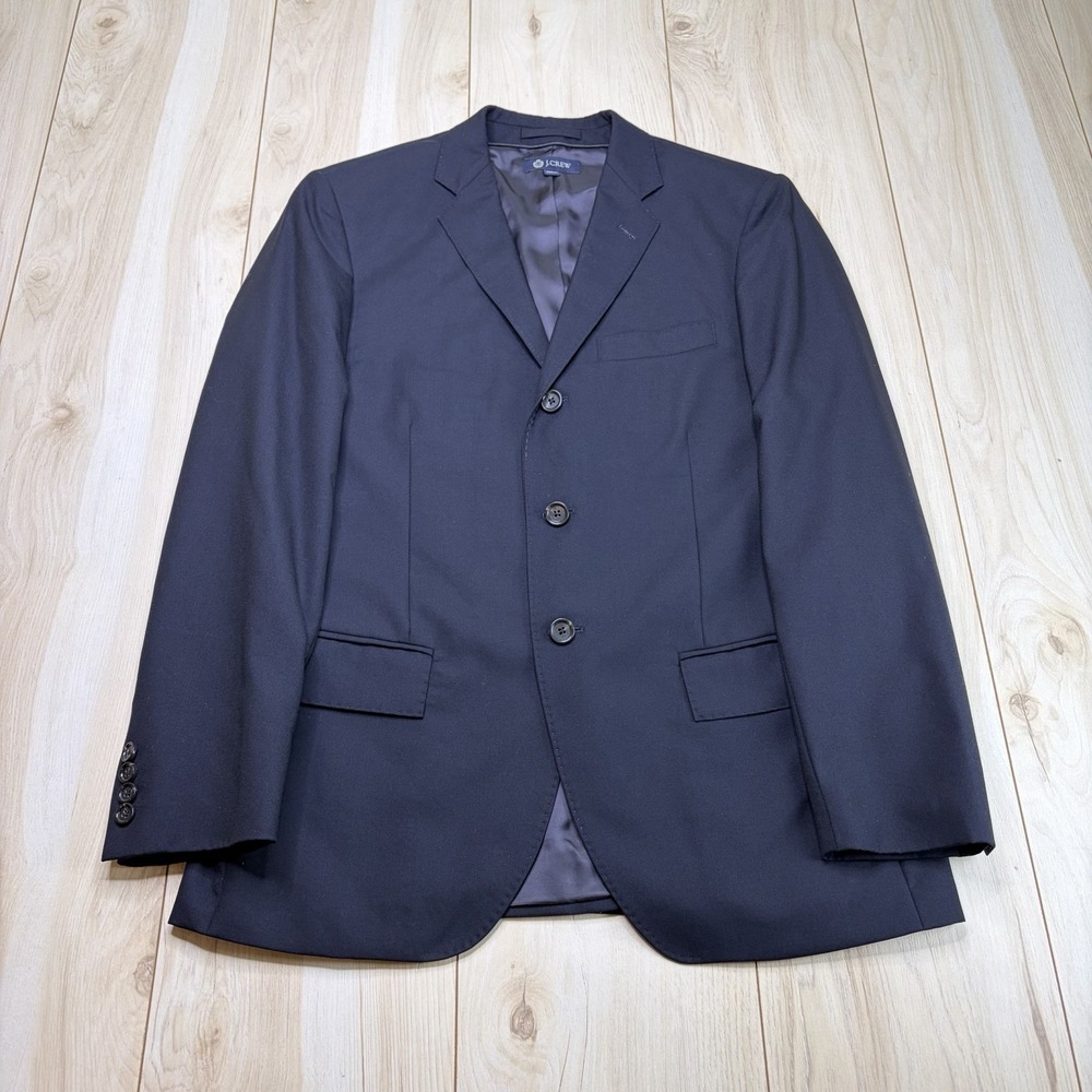 J Crew Ludlow Loro Piana Super 120s Sport Coat Jacket Blue Wool Size 38s - Picture 2 of 16